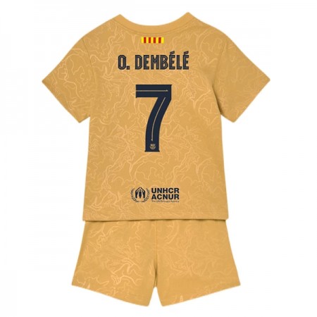 Virallinen pelipaita FC Barcelona O. Dembele 7 Vieras 2022-23 Lyhythihainen - Lasten ( + Lyhyet housut )